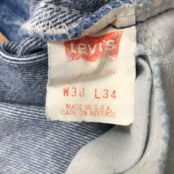 Vintage 1989 Levi’s 509 Orange Tabs 36x32 Regular Fit Straight Leg Made in USA - Picture 5 of 9